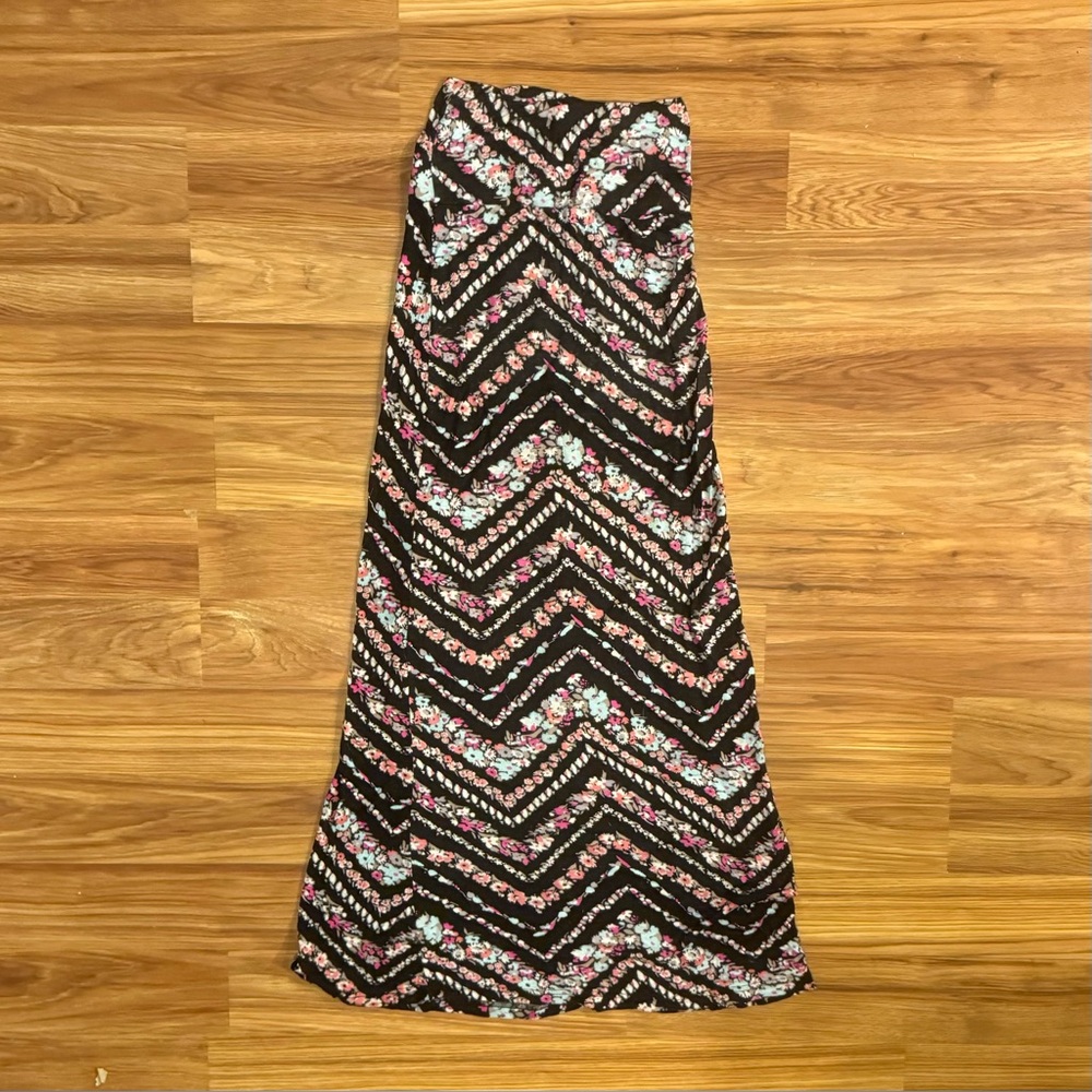 Pacsun Strapless Midi Dress | Maxi Skirt (2 Ways in 1) Whimsical Florals